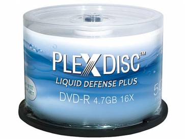 PlexDisc 52x 700MB Liquid Defense Plus Glossy White Inkjet Hub Printable CD-R